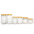 100ml 700ml Airtight clear round wide mouth glass storage container jar for jelly jam honey pickle
